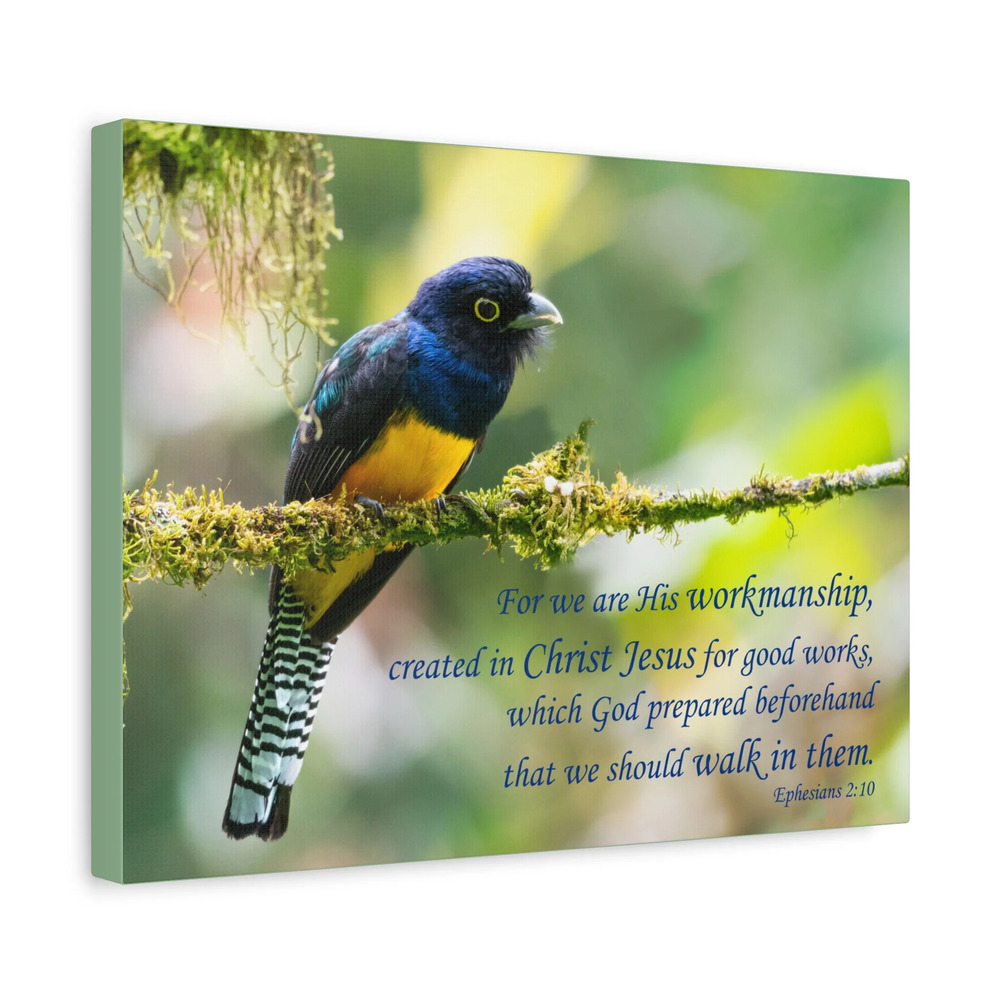 Scripture Canvas For Good Works Ephesians 2:10 Christian Wall Art Bible Verse